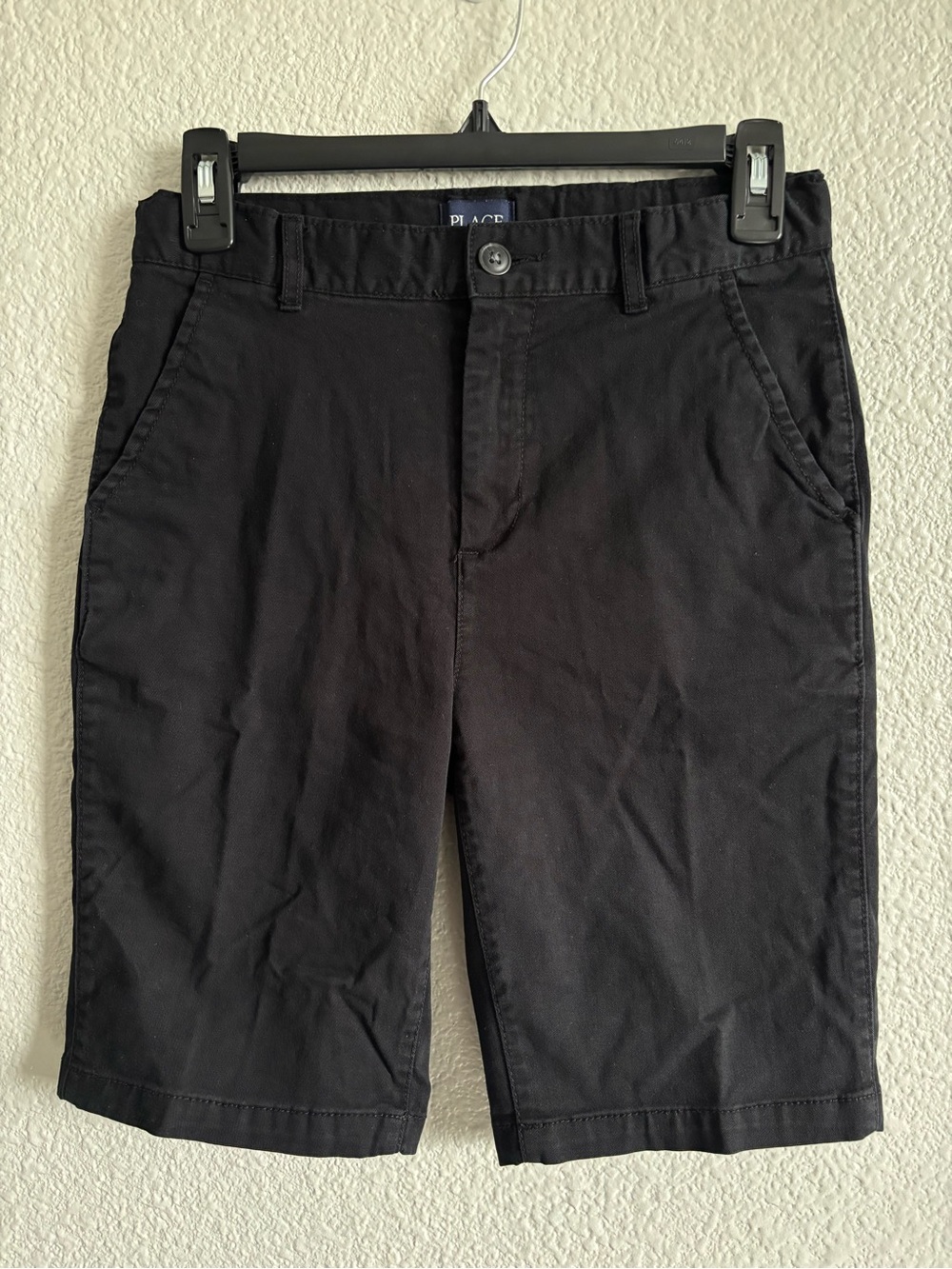 Children's Place Chino Shorts Flat Front Black Boy's Size 14